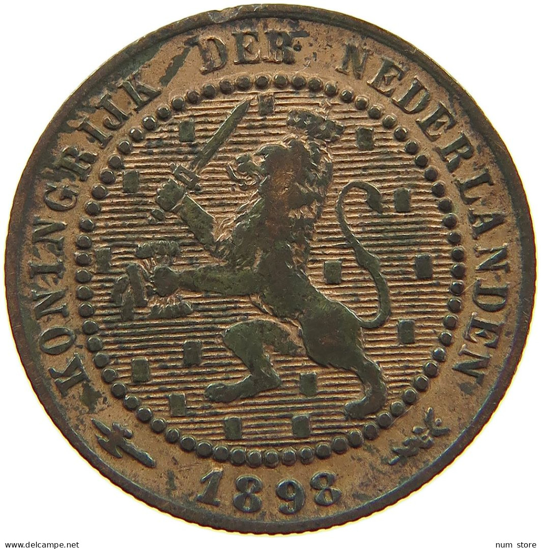 NETHERLANDS 1 CENT 1898 #a085 0767 - 1 Cent