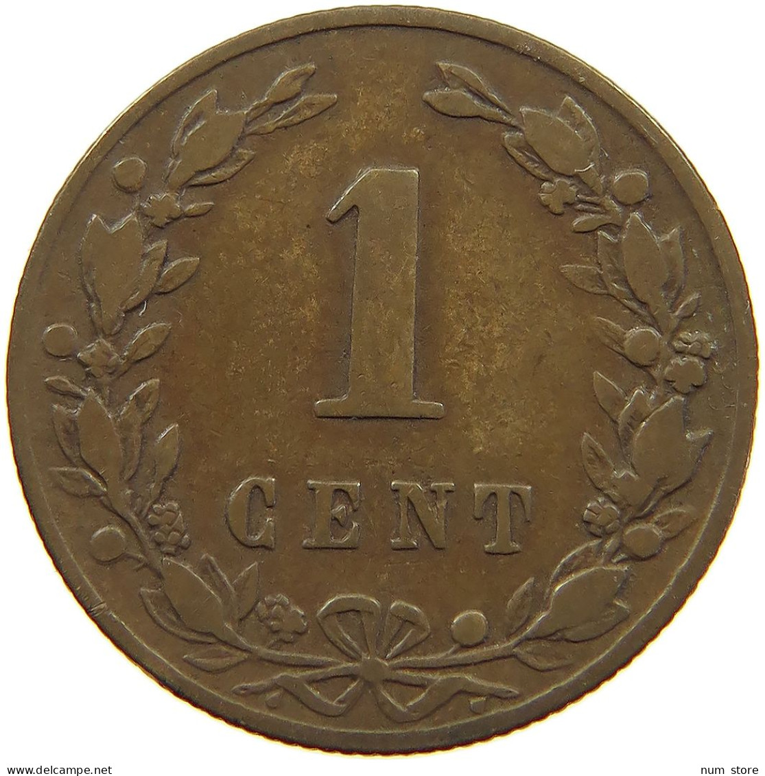 NETHERLANDS 1 CENT 1883 #a013 0221 - 1849-1890 : Willem III