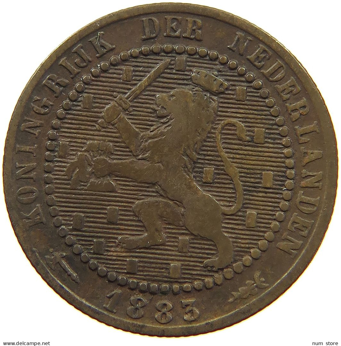 NETHERLANDS 1 CENT 1883 #a013 0221 - 1849-1890 : Willem III