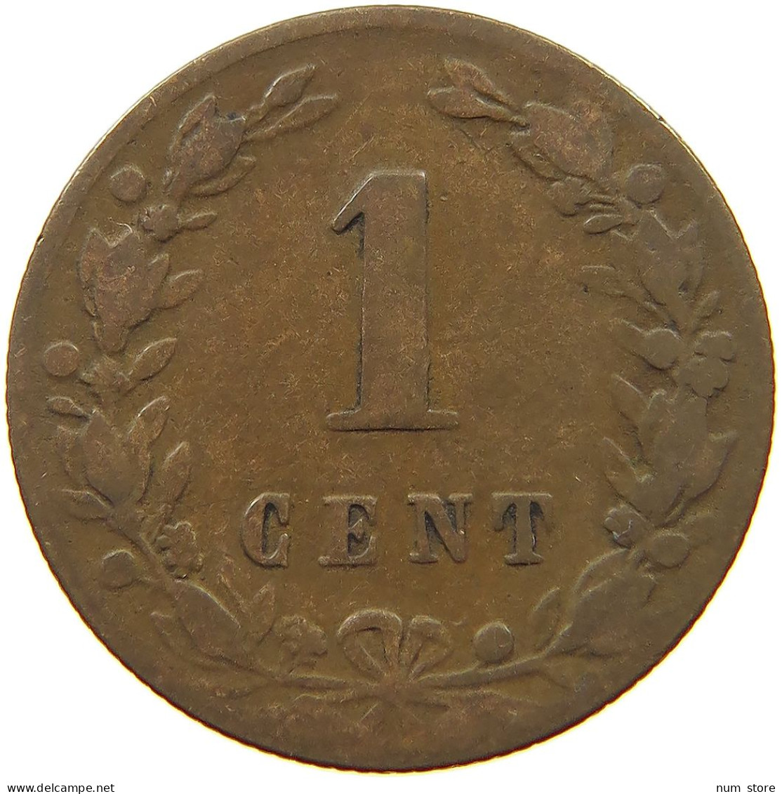 NETHERLANDS 1 CENT 1881 #a013 0229 - 1849-1890 : Willem III