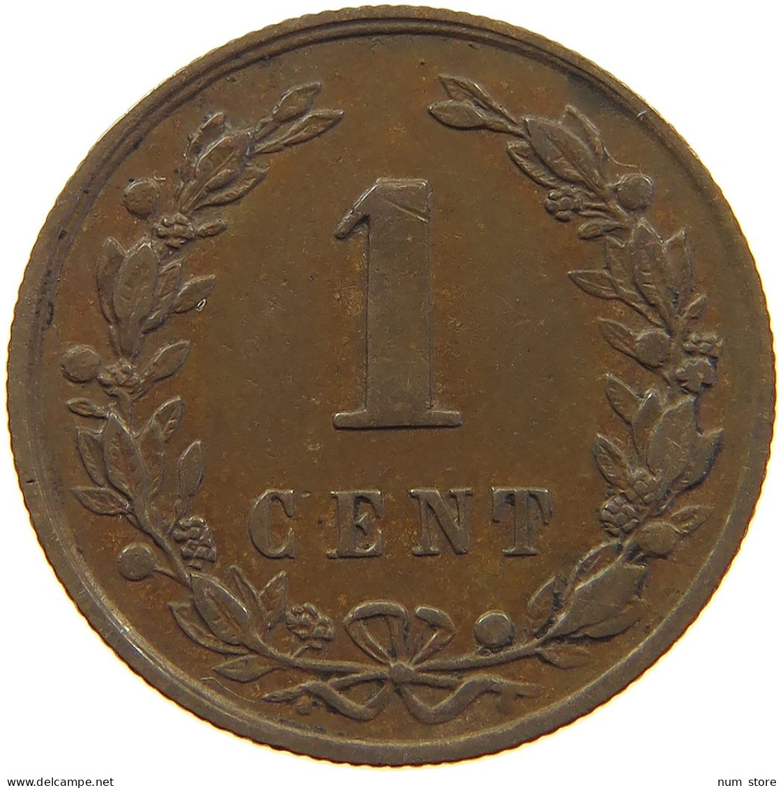 NETHERLANDS 1 CENT 1878 #a063 0393 - 1849-1890 : Willem III