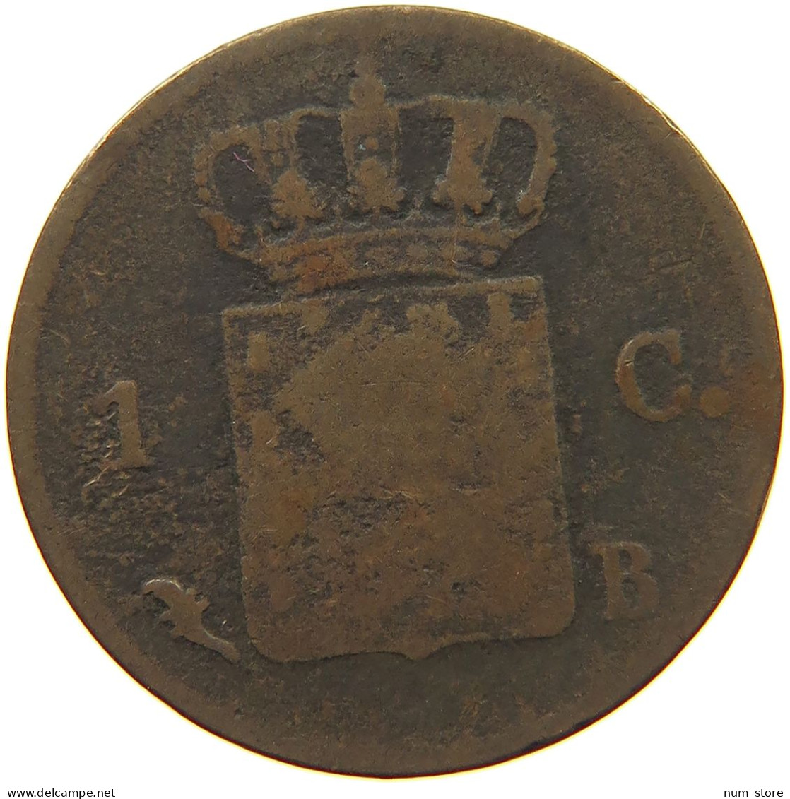 NETHERLANDS 1 CENT 1827 B #c081 0107 - 1815-1840: Willem I.