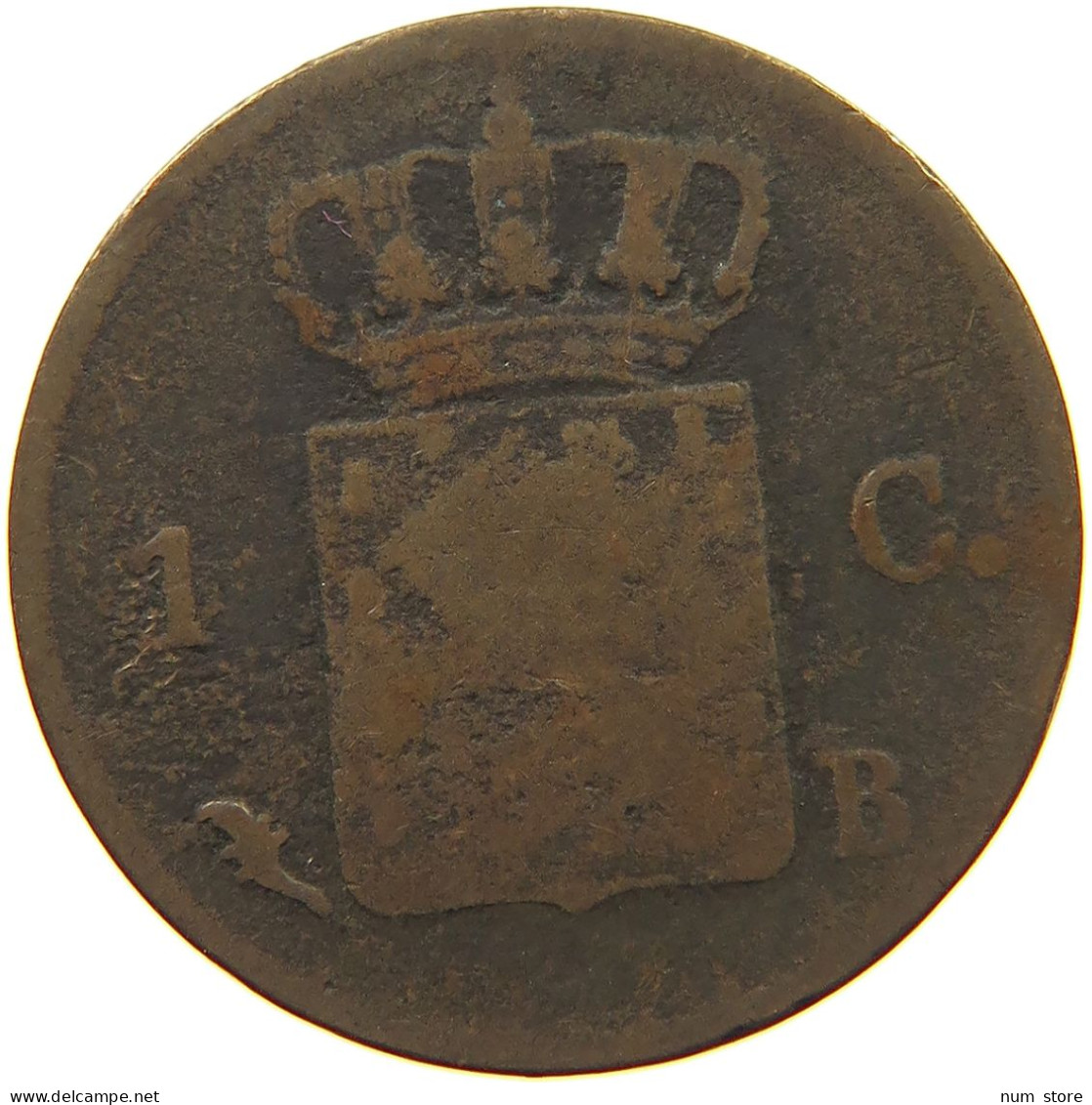 NETHERLANDS 1 CENT 1827 B #c081 0107 - 1815-1840 : Willem I