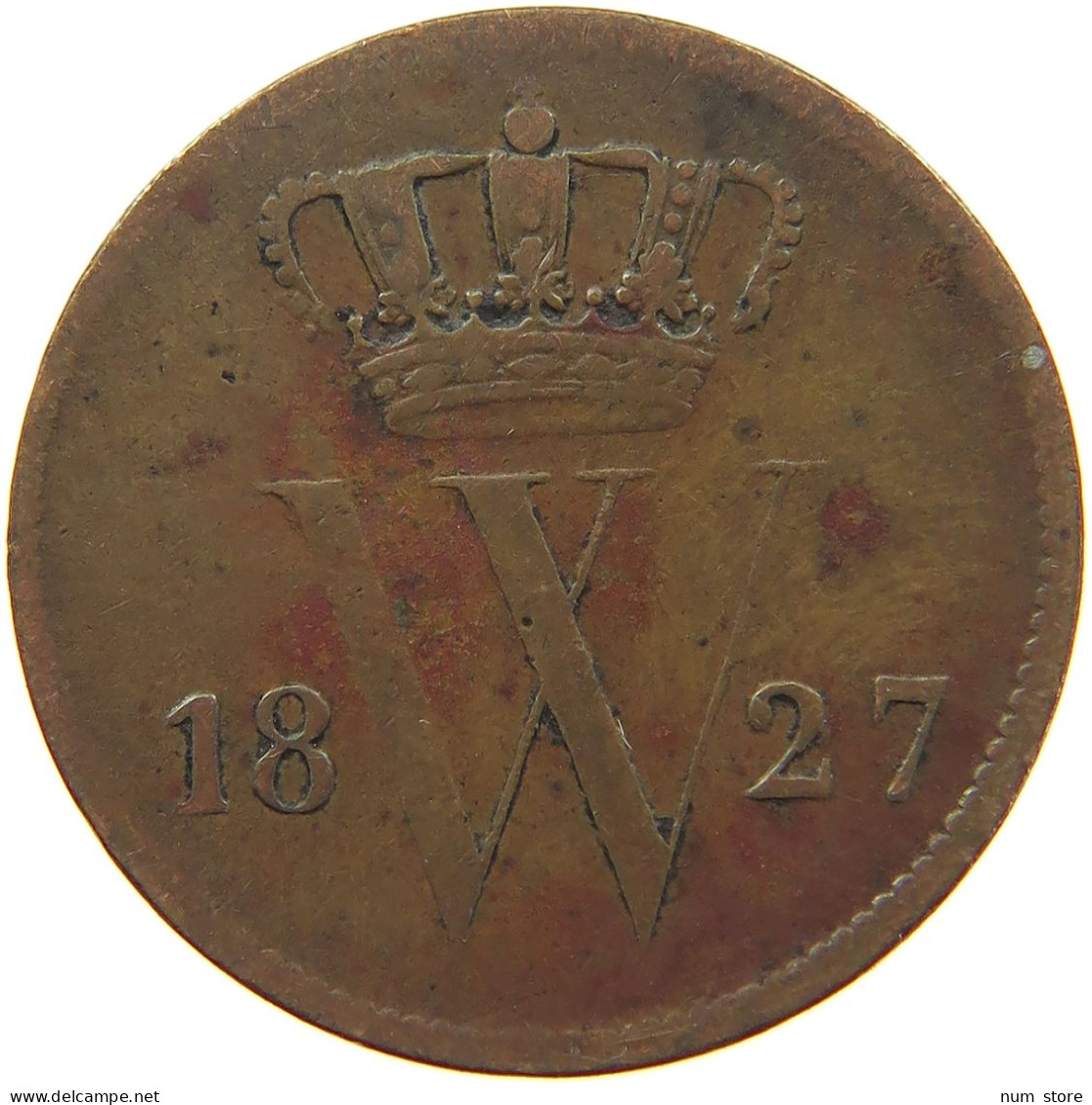 NETHERLANDS 1 CENT 1827 #s019 0241 - 1815-1840 : Willem I