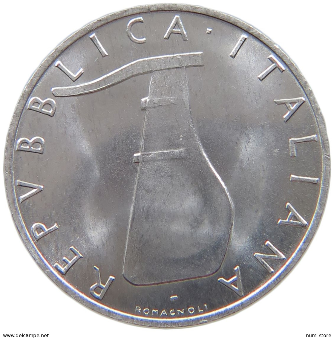 ITALY 5 LIRE 1970 TOP #s069 0609 - 5 Liras