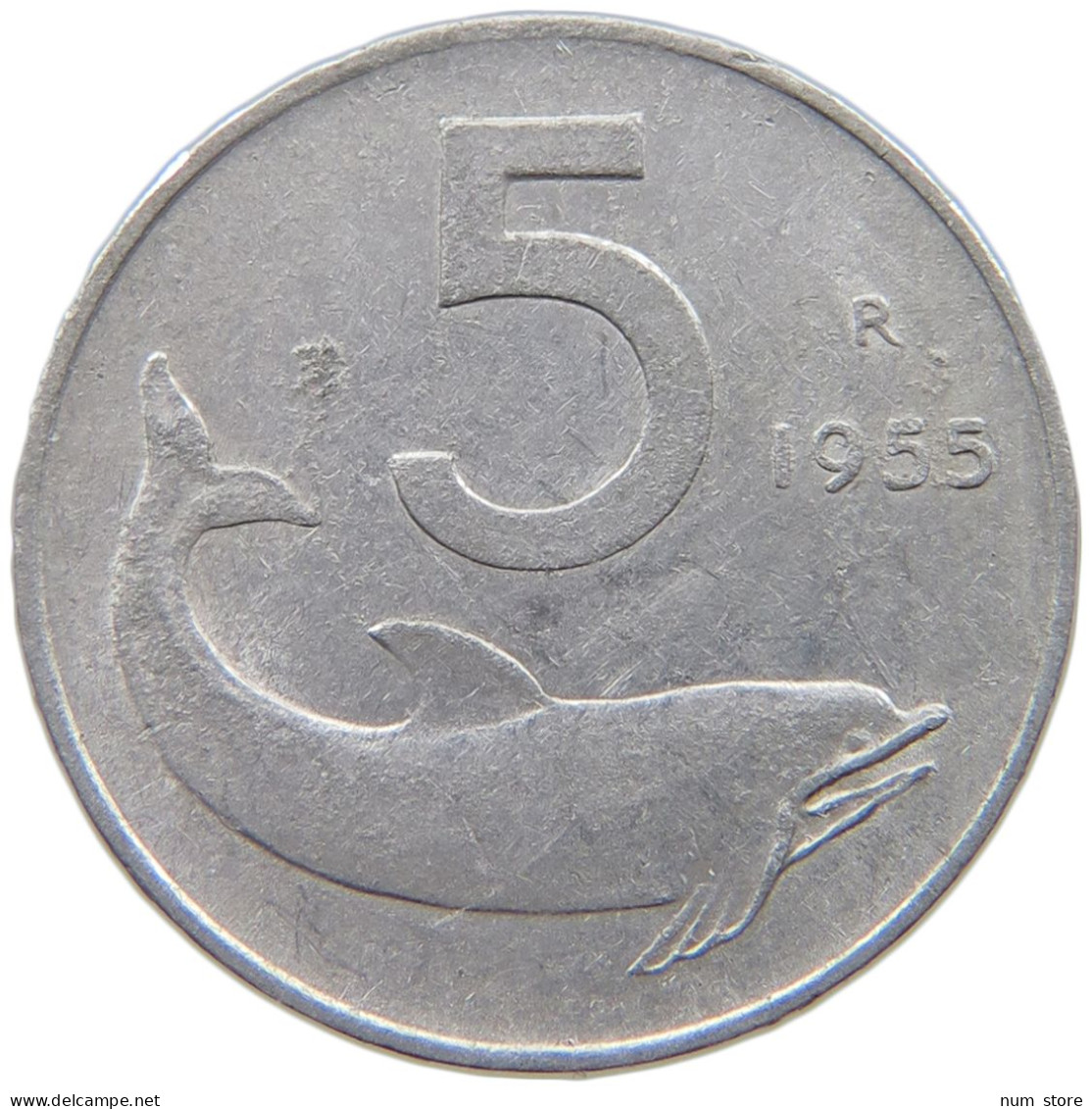 ITALY 5 LIRE 1955 #a076 0483 - 5 Liras