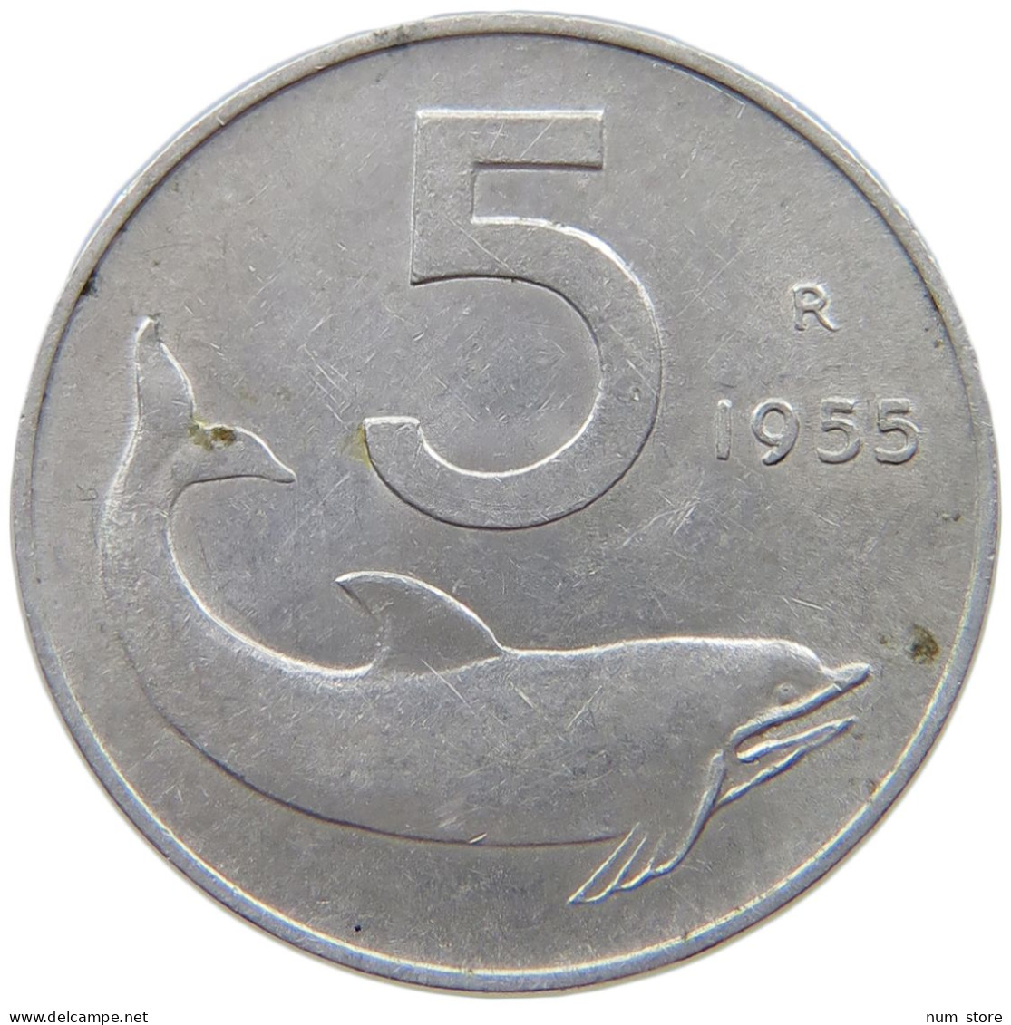 ITALY 5 LIRE 1955 #s074 0193 - 5 Liras