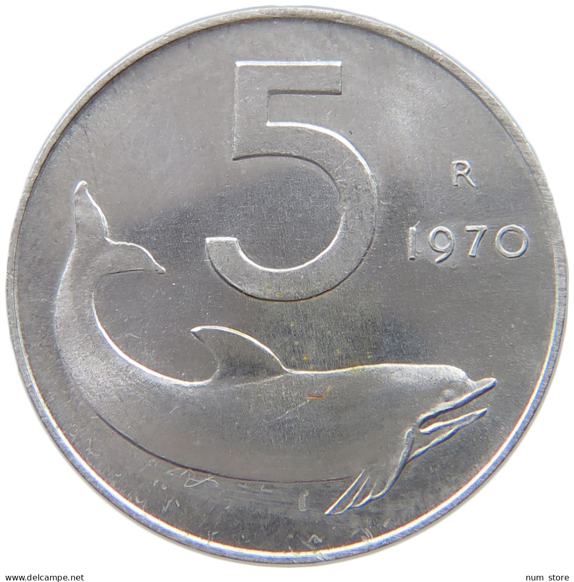 ITALY 5 LIRE 1970 #s042 0675 - 5 Liras