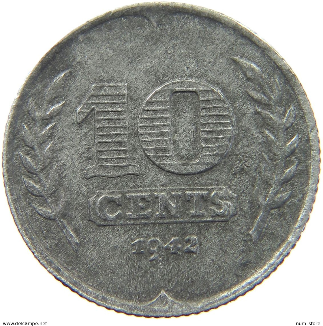 NETHERLANDS 10 CENTS 1942 #c020 0411 - 10 Cent