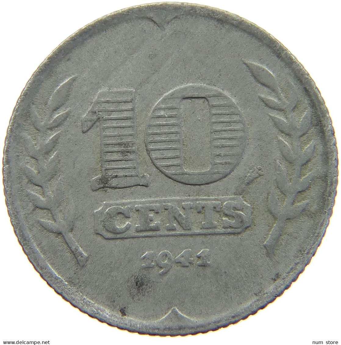 NETHERLANDS 10 CENTS 1942 #c067 0123 - 10 Cent
