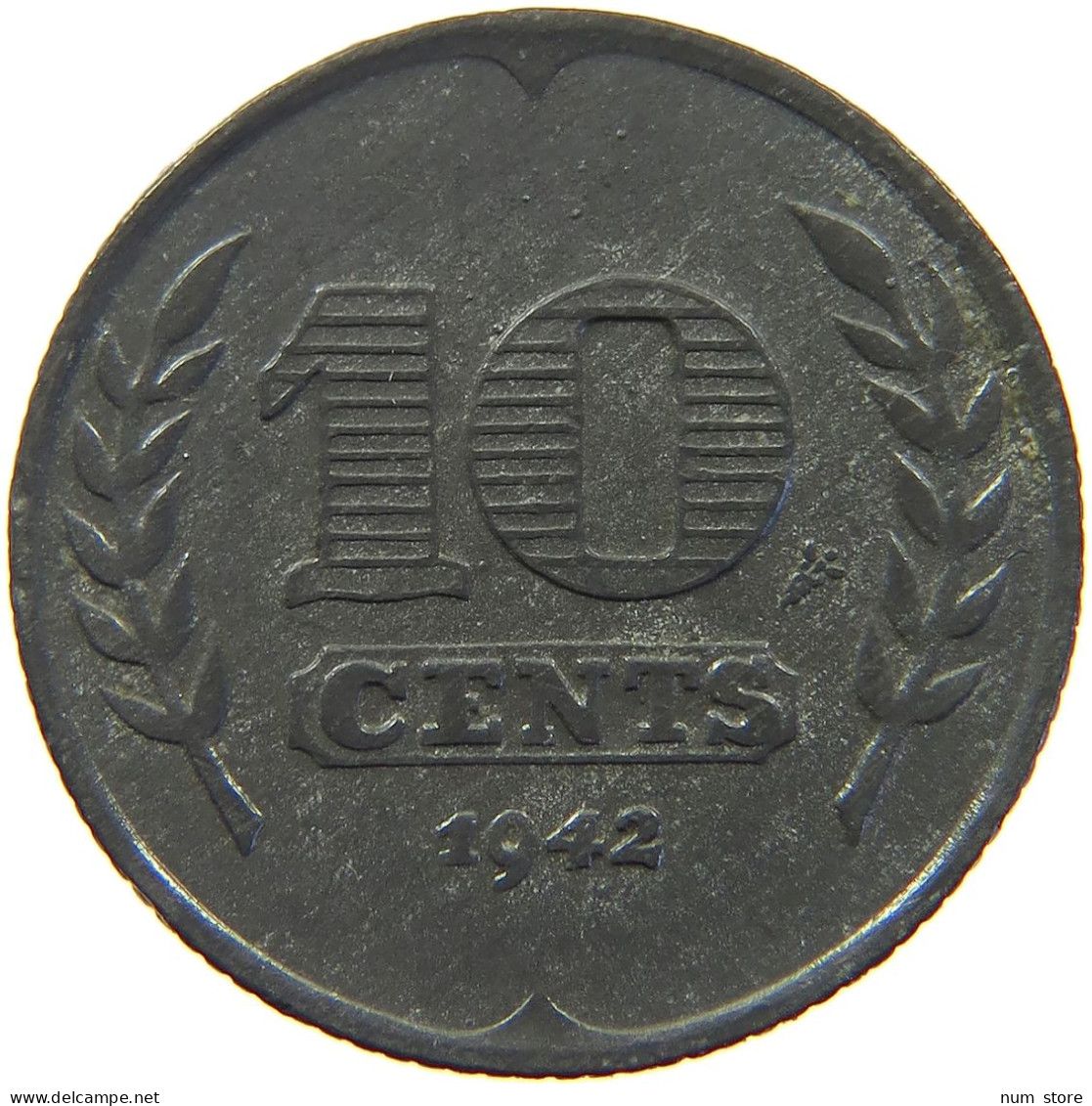NETHERLANDS 10 CENTS 1942 #s023 0061 - 10 Cent
