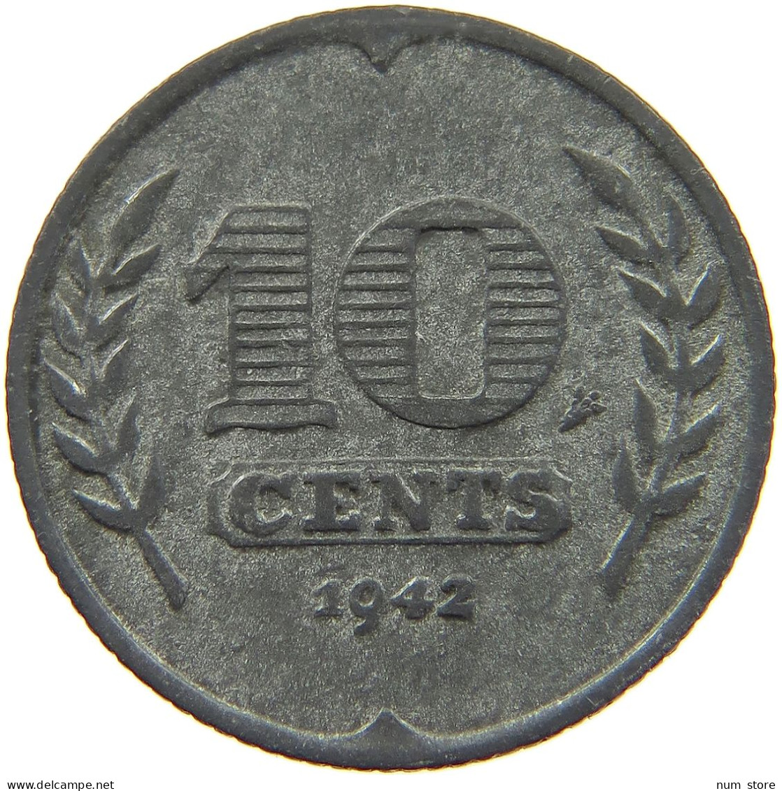 NETHERLANDS 10 CENTS 1942 #a005 0917 - 10 Cent