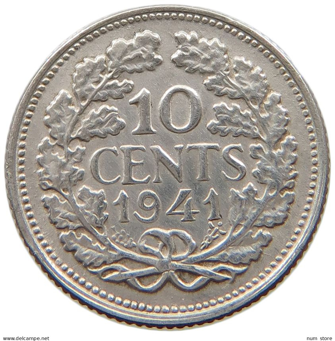 NETHERLANDS 10 CENTS 1941 #a090 0485 - 10 Cent