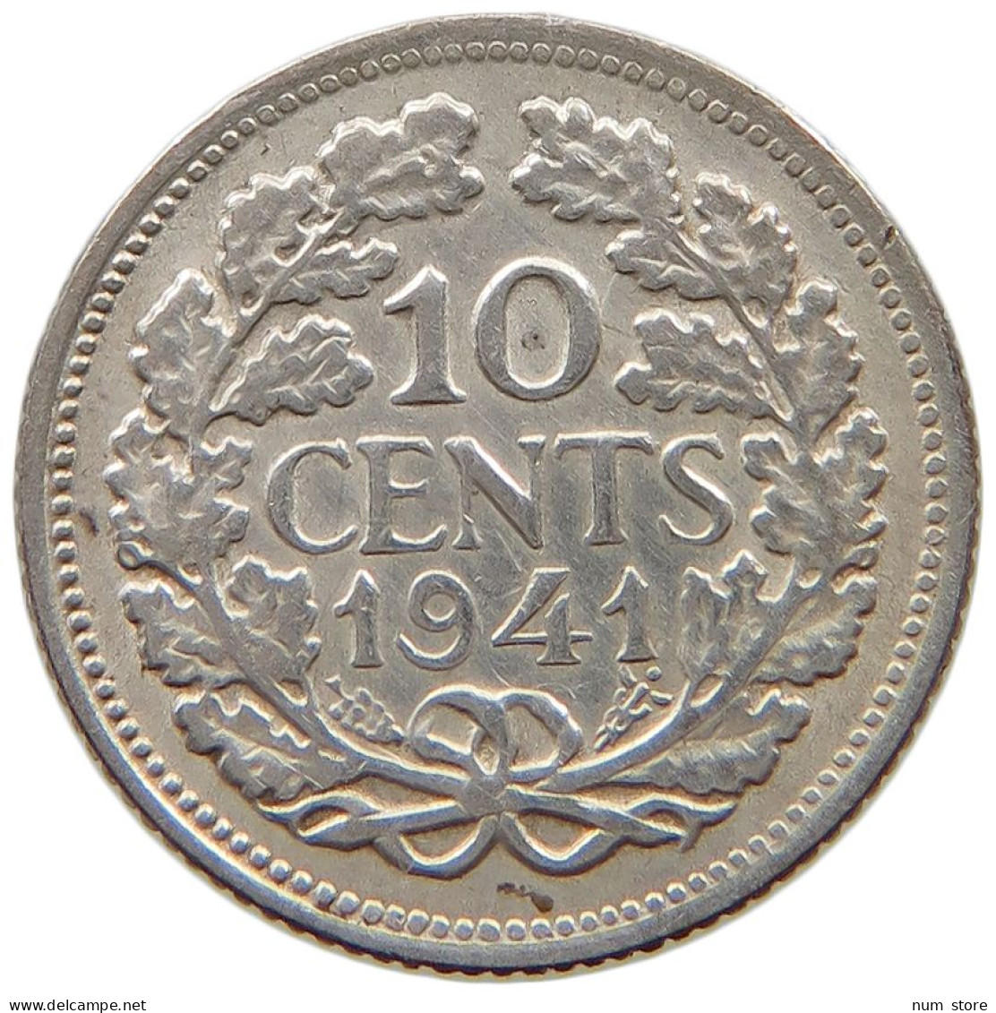 NETHERLANDS 10 CENTS 1941 #a090 0483 - 10 Cent