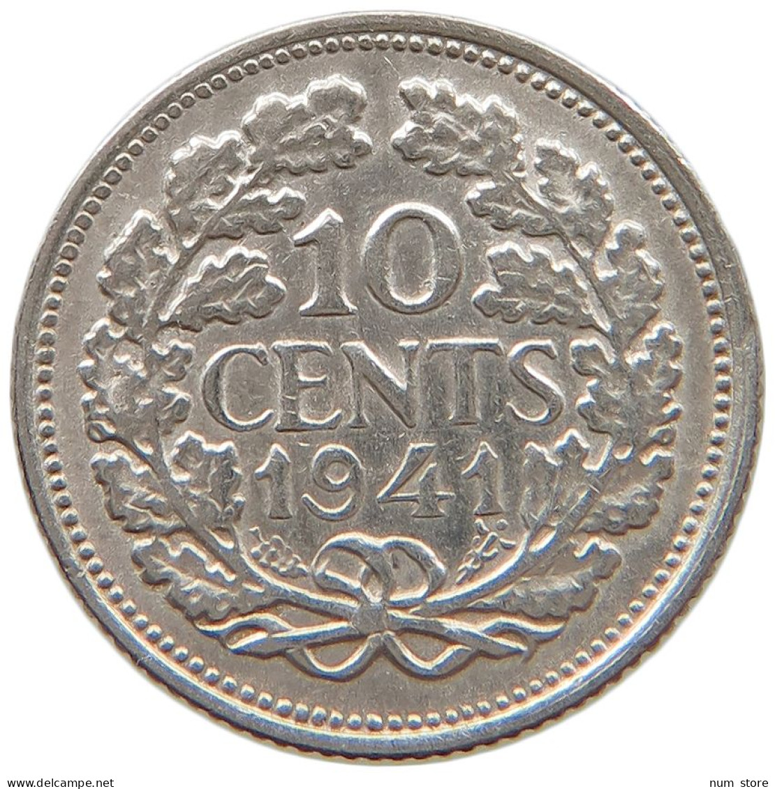 NETHERLANDS 10 CENTS 1941 #a063 0551 - 10 Cent