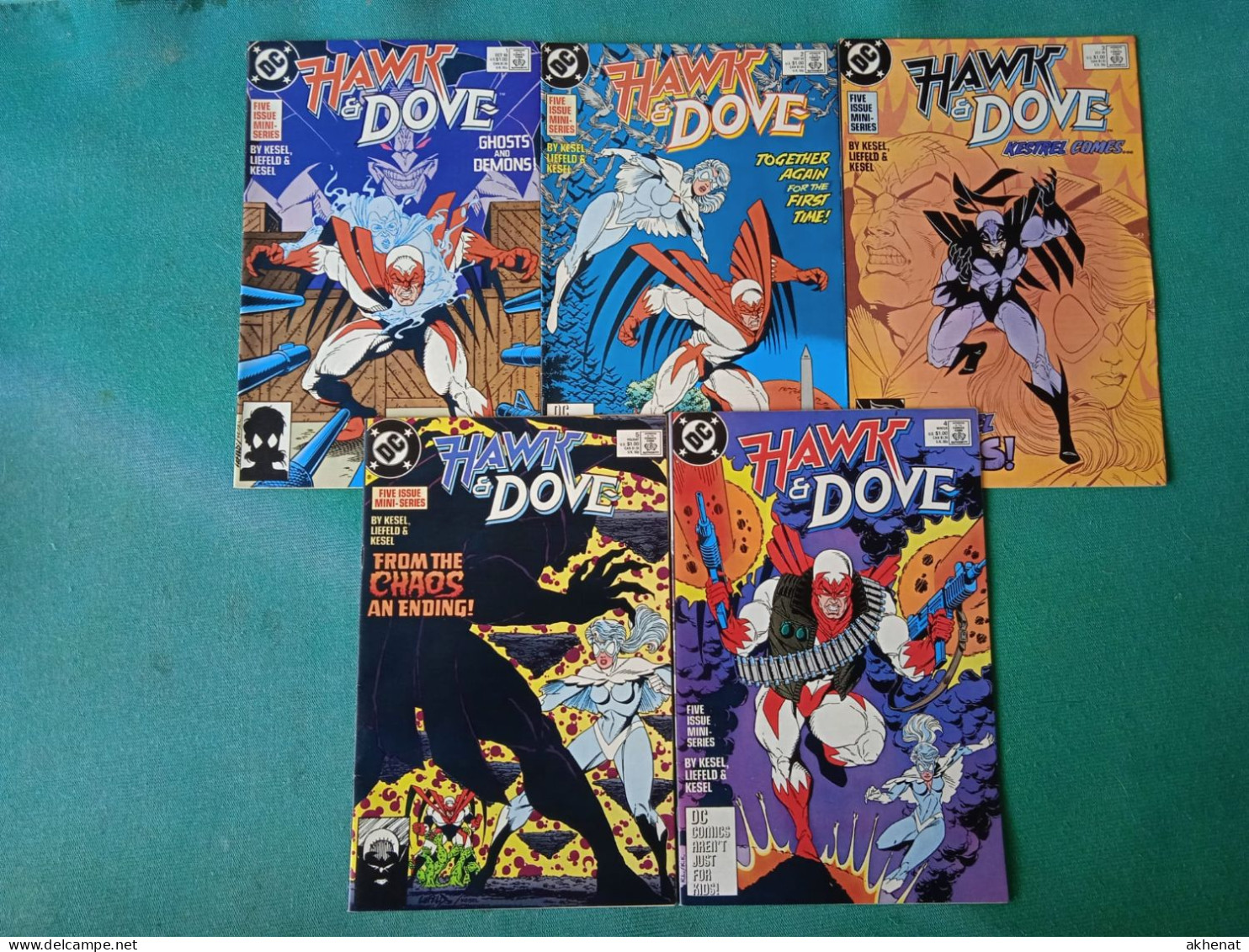 BIG KK - HAWK & DOVE 1988: DC Serie 1+2+3+4+5 Usati. Per Condizioni Vedi Scan (FMT) - DC