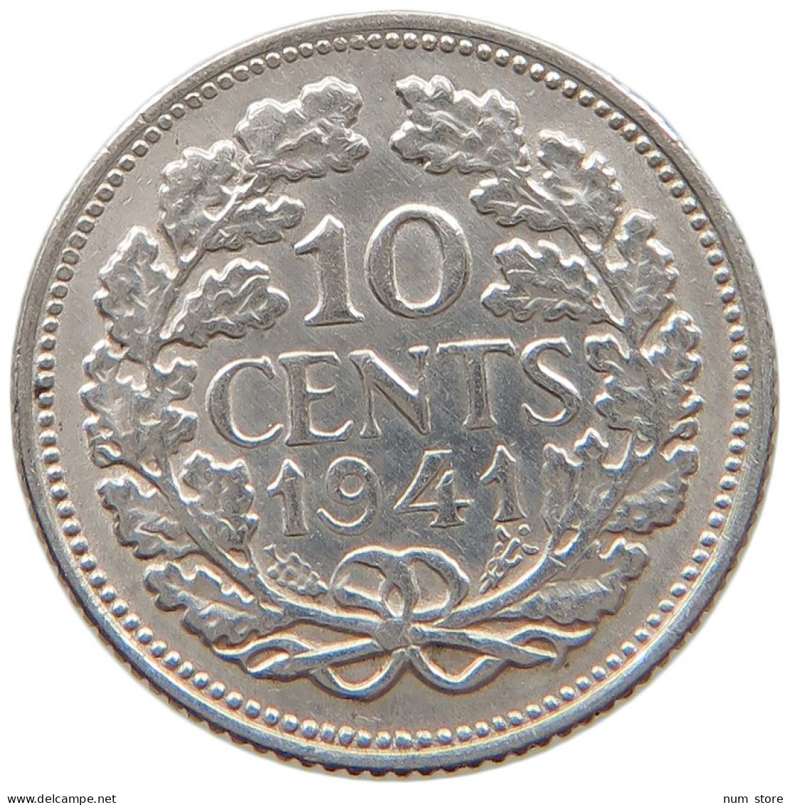 NETHERLANDS 10 CENTS 1941 #a063 0541 - 10 Cent