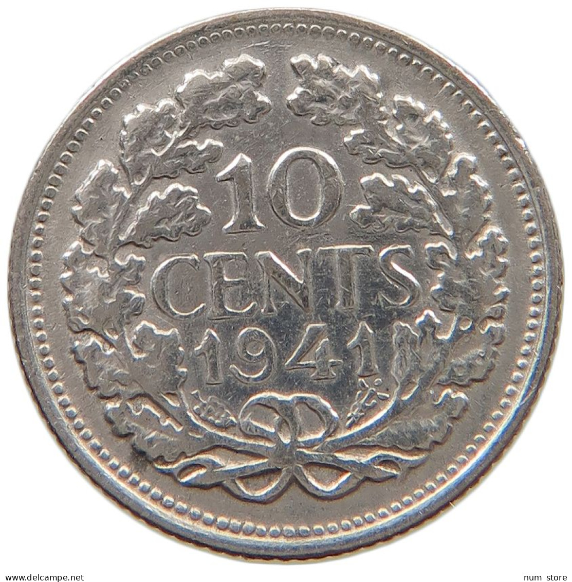 NETHERLANDS 10 CENTS 1941 #a063 0539 - 10 Cent