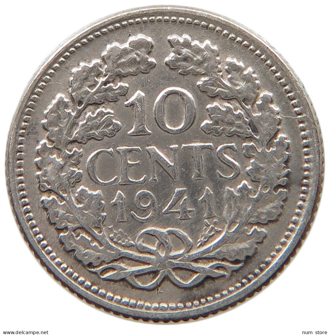 NETHERLANDS 10 CENTS 1941 #a045 0917 - 10 Cent