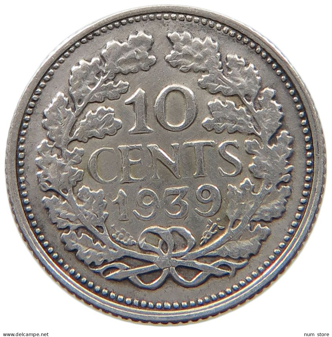 NETHERLANDS 10 CENTS 1939 #a057 0141 - 10 Cent