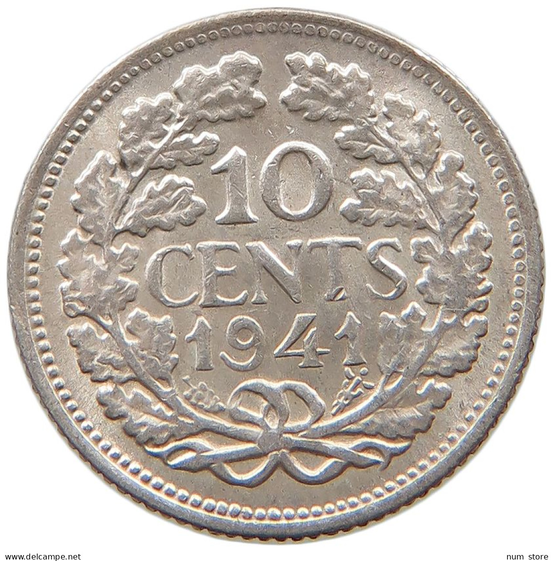 NETHERLANDS 10 CENTS 1941 #a033 0215 - 10 Cent