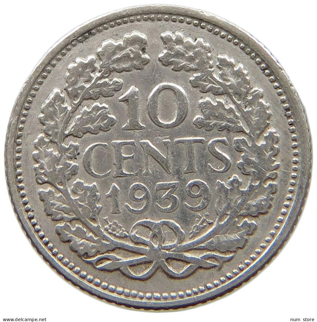 NETHERLANDS 10 CENTS 1939 #a081 0927 - 10 Cent