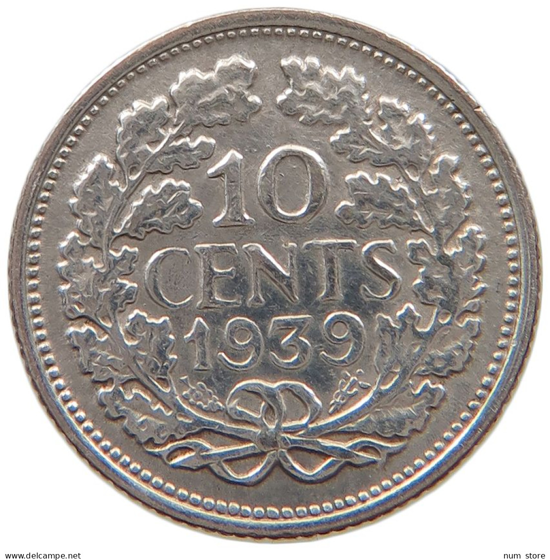 NETHERLANDS 10 CENTS 1939 #a063 0575 - 10 Cent