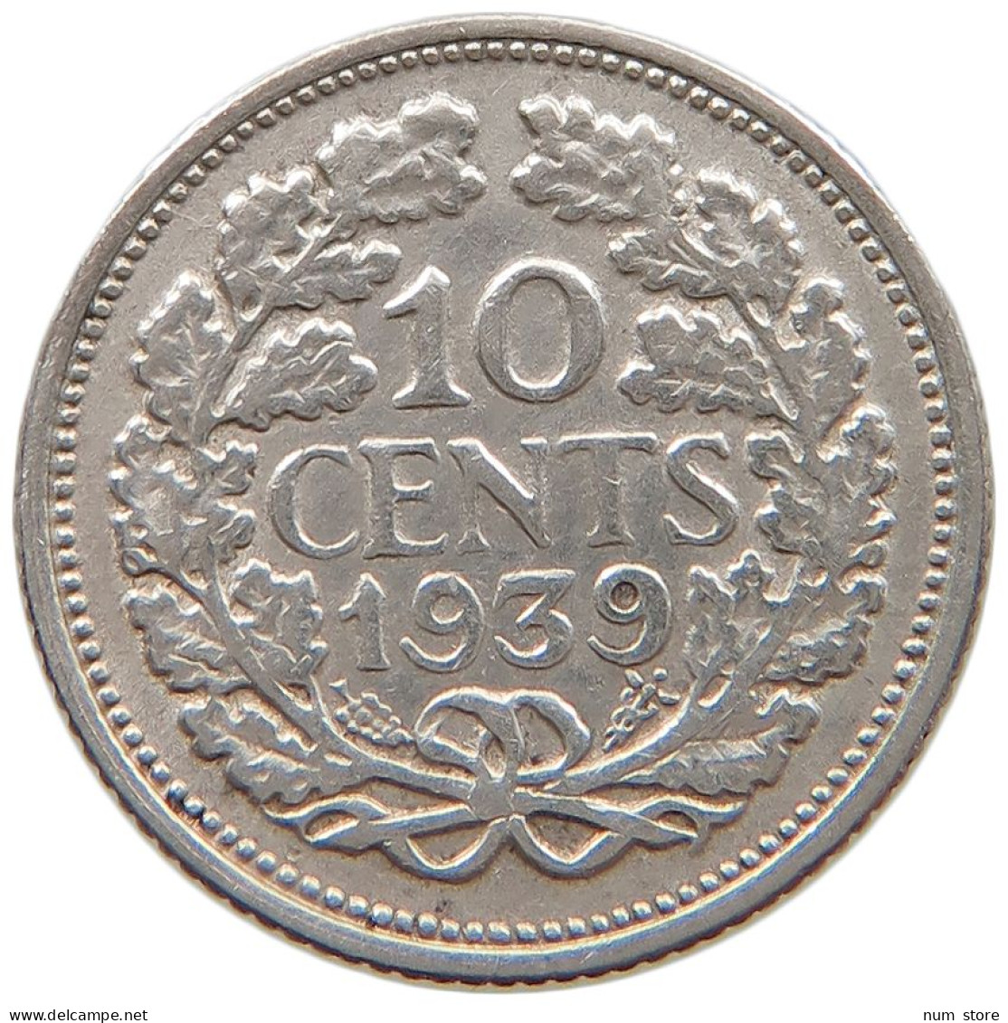 NETHERLANDS 10 CENTS 1939 #a063 0537 - 10 Cent