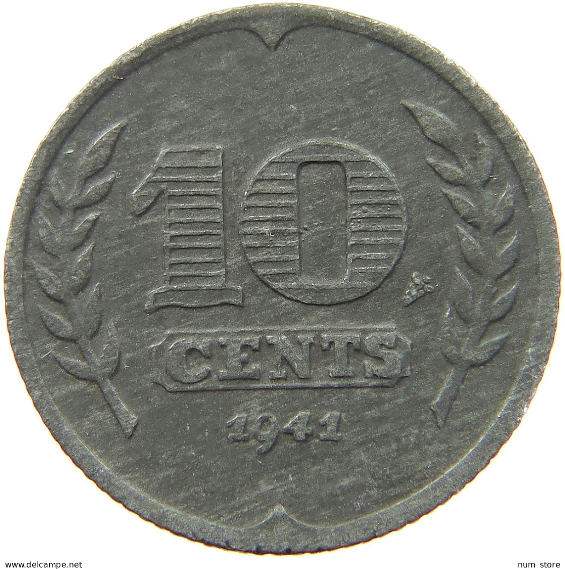 NETHERLANDS 10 CENTS 1941 #a005 0905 - 10 Cent