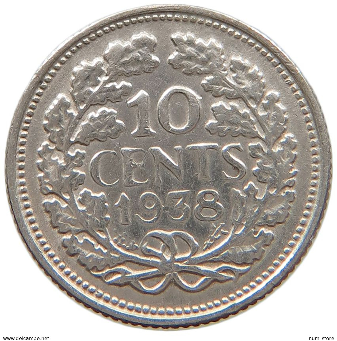 NETHERLANDS 10 CENTS 1938 #a063 0573 - 10 Cent