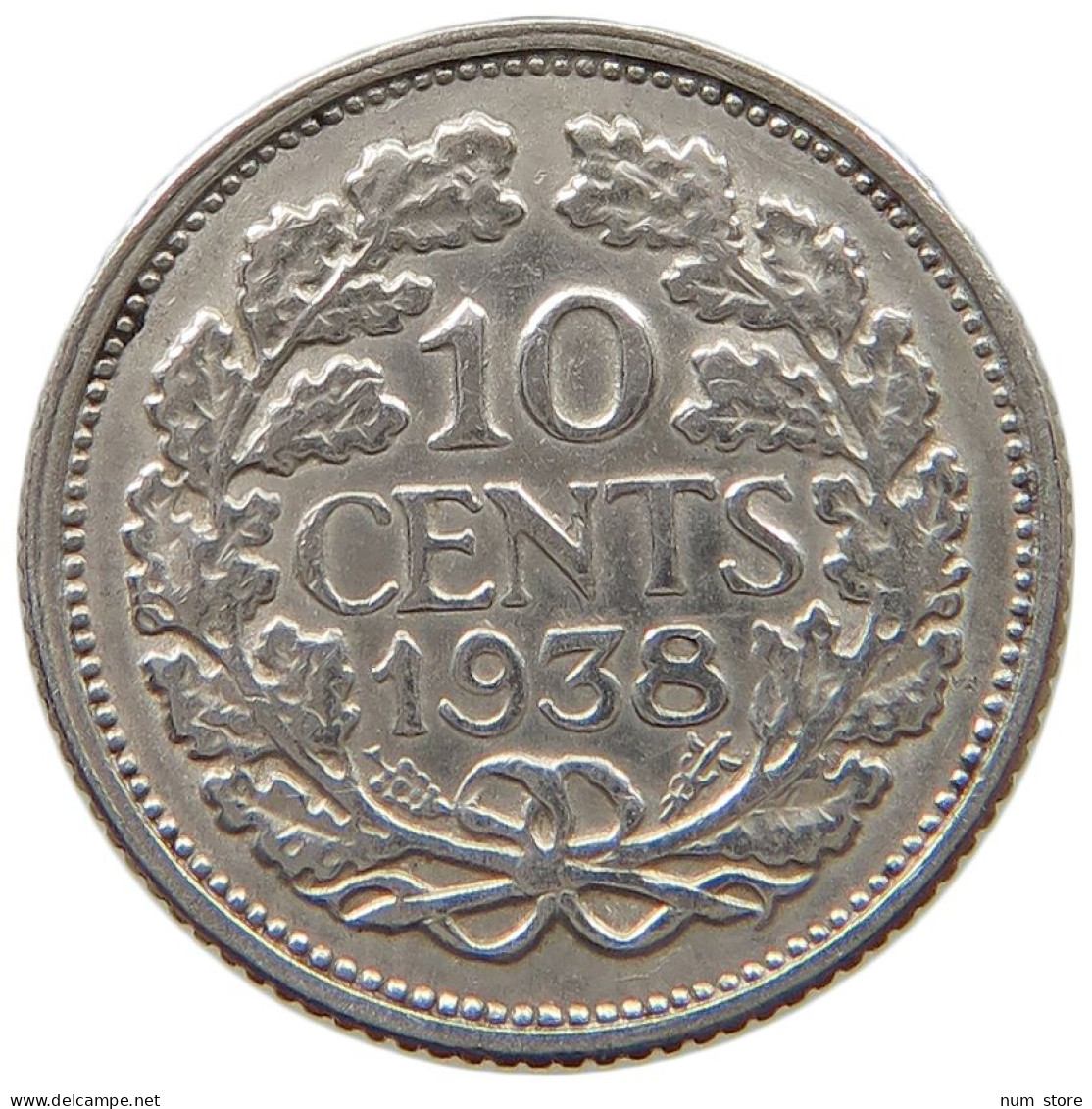 NETHERLANDS 10 CENTS 1938 #a045 0923 - 10 Cent