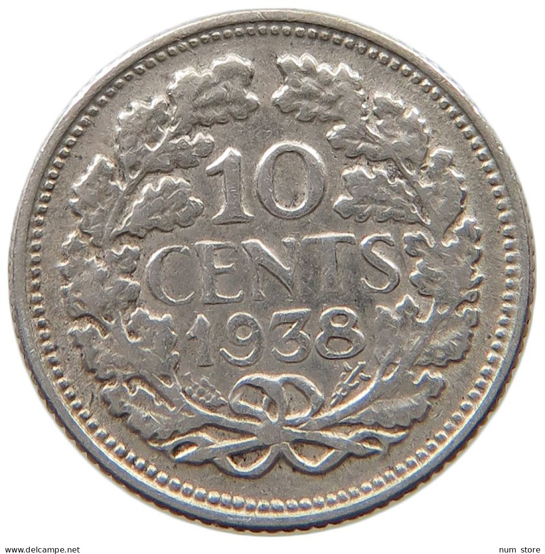 NETHERLANDS 10 CENTS 1938 #a045 0929 - 10 Cent