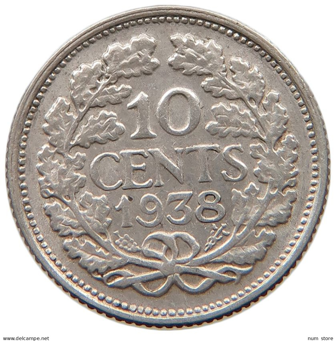 NETHERLANDS 10 CENTS 1938 #a044 1057 - 10 Cent