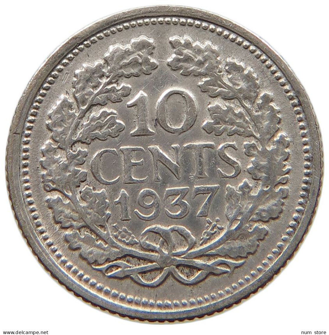 NETHERLANDS 10 CENTS 1937 #a045 0913 - 10 Centavos