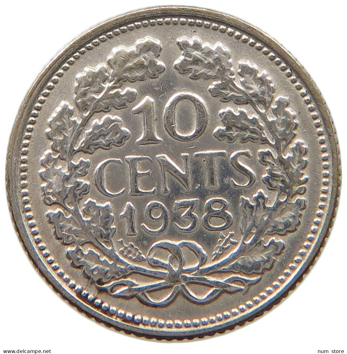 NETHERLANDS 10 CENTS 1937 #a045 0897 - 10 Cent