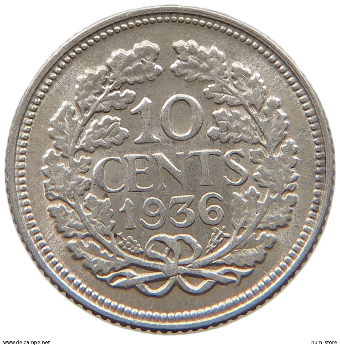 NETHERLANDS 10 CENTS 1936 #c025 0219 - 10 Cent