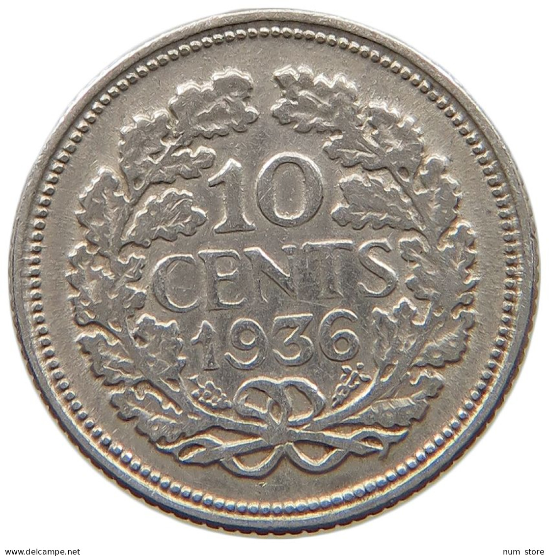 NETHERLANDS 10 CENTS 1936 #a045 0903 - 10 Cent