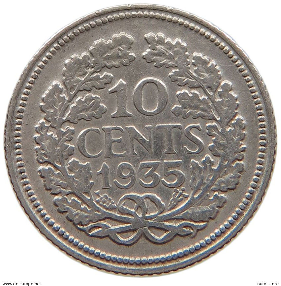 NETHERLANDS 10 CENTS 1935 #a063 0561 - 10 Cent