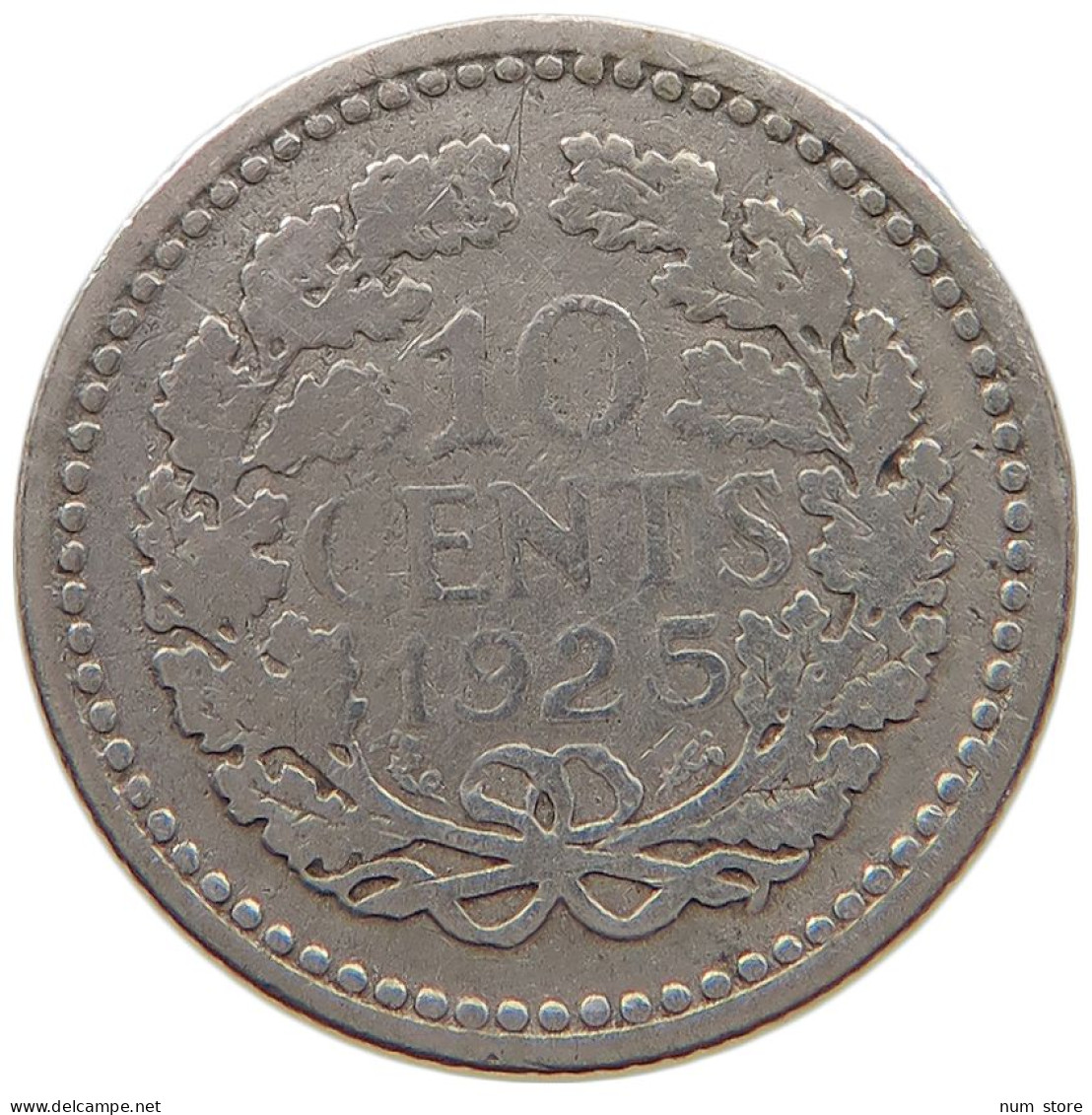 NETHERLANDS 10 CENTS 1925 #a063 0525 - 10 Centavos