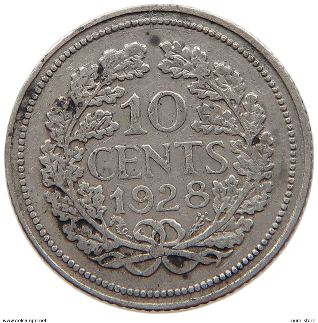 NETHERLANDS 10 CENTS 1928 #c058 0297 - 10 Centavos