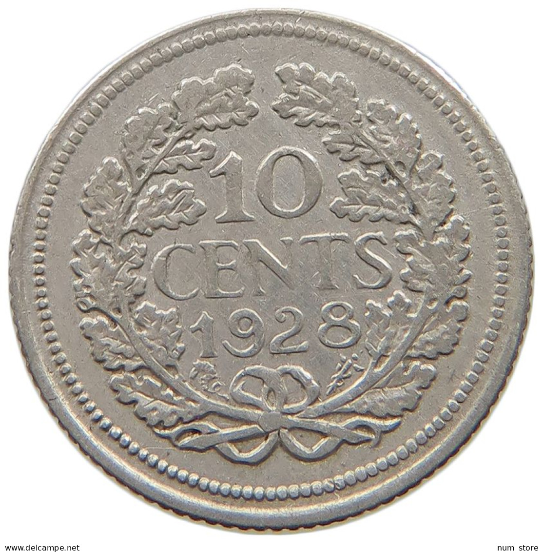 NETHERLANDS 10 CENTS 1928 #a044 1049 - 10 Centavos