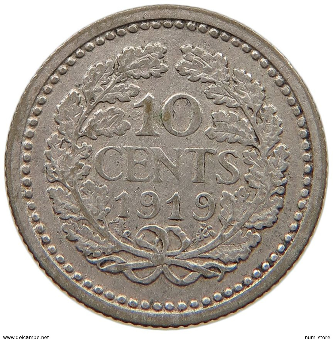NETHERLANDS 10 CENTS 1919 #c045 0279 - 10 Cent