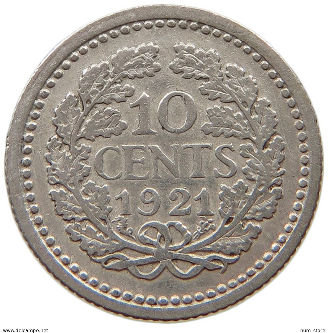 NETHERLANDS 10 CENTS 1921 #a004 0423 - 10 Cent