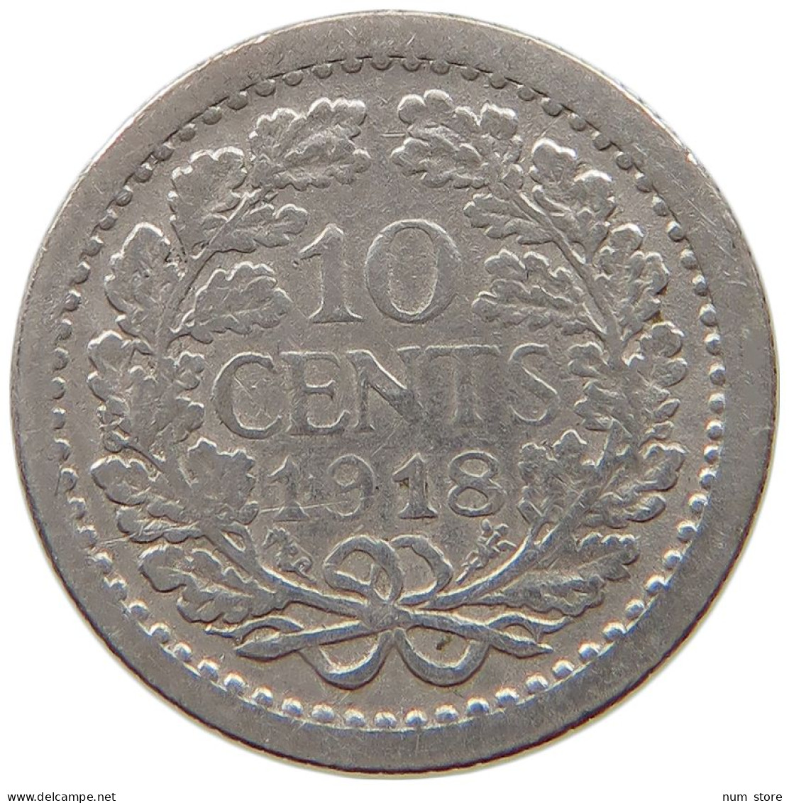 NETHERLANDS 10 CENTS 1918 #a004 0409 - 10 Cent