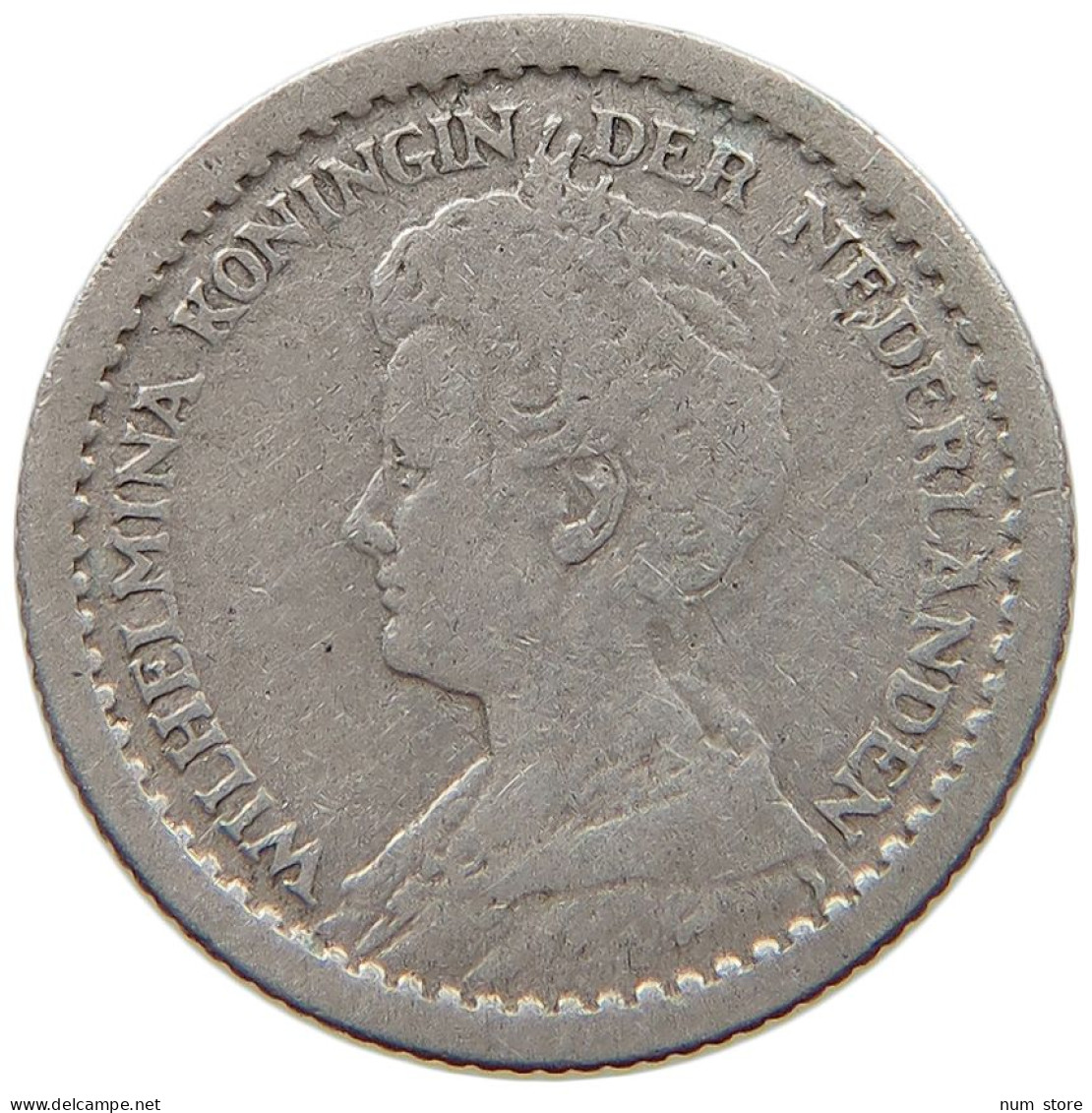 NETHERLANDS 10 CENTS 1916 #c058 0301 - 10 Cent