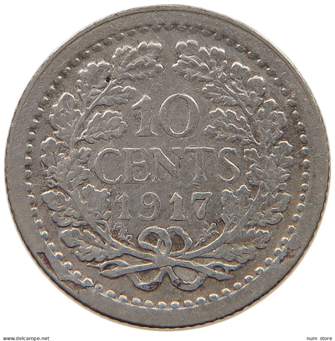 NETHERLANDS 10 CENTS 1917 #c004 0549 - 10 Cent