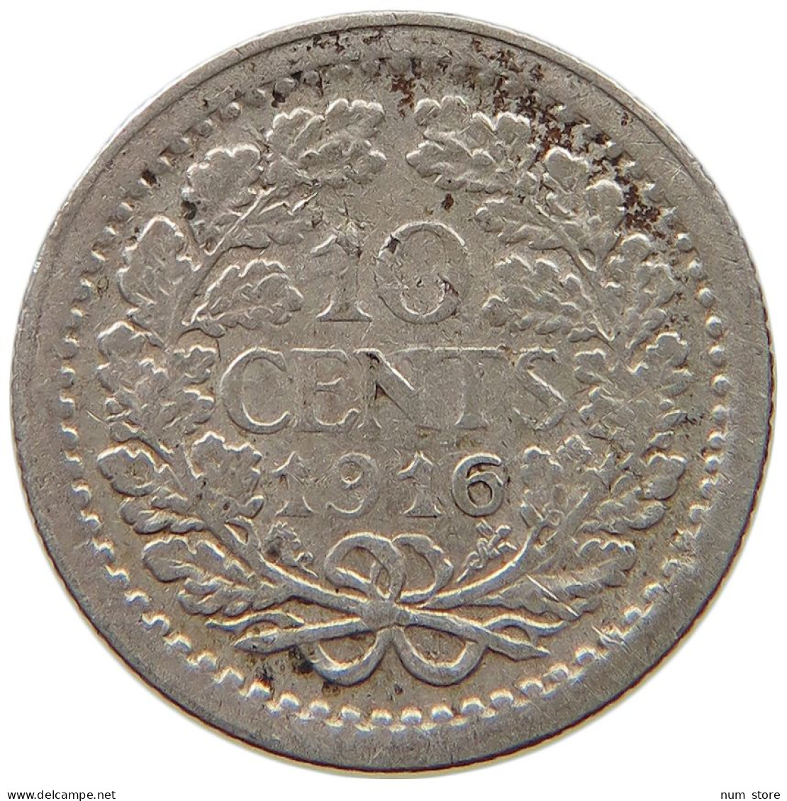 NETHERLANDS 10 CENTS 1916 #s035 0423 - 10 Cent