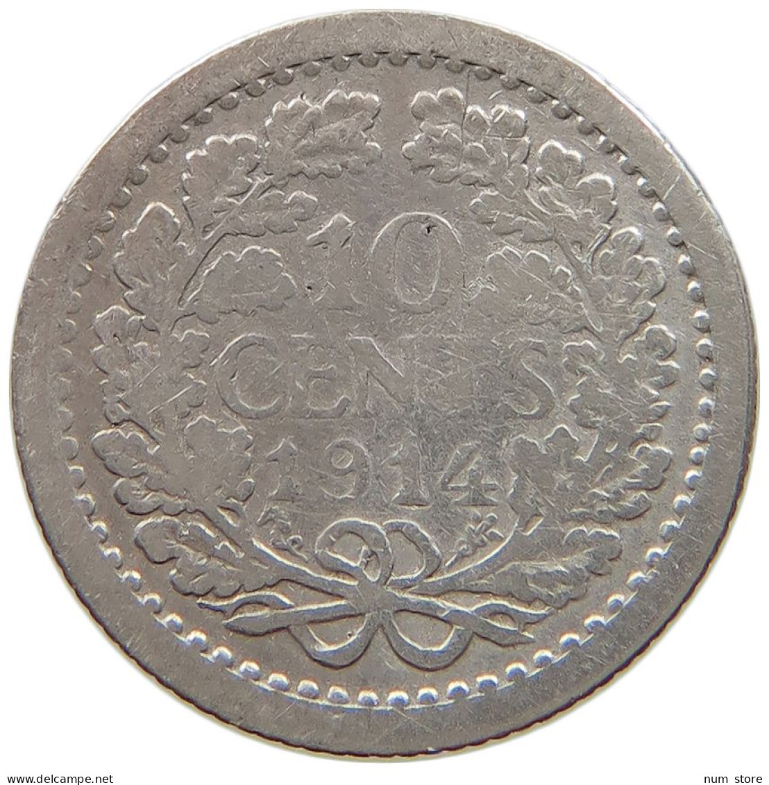 NETHERLANDS 10 CENTS 1914 #a004 0425 - 10 Cent