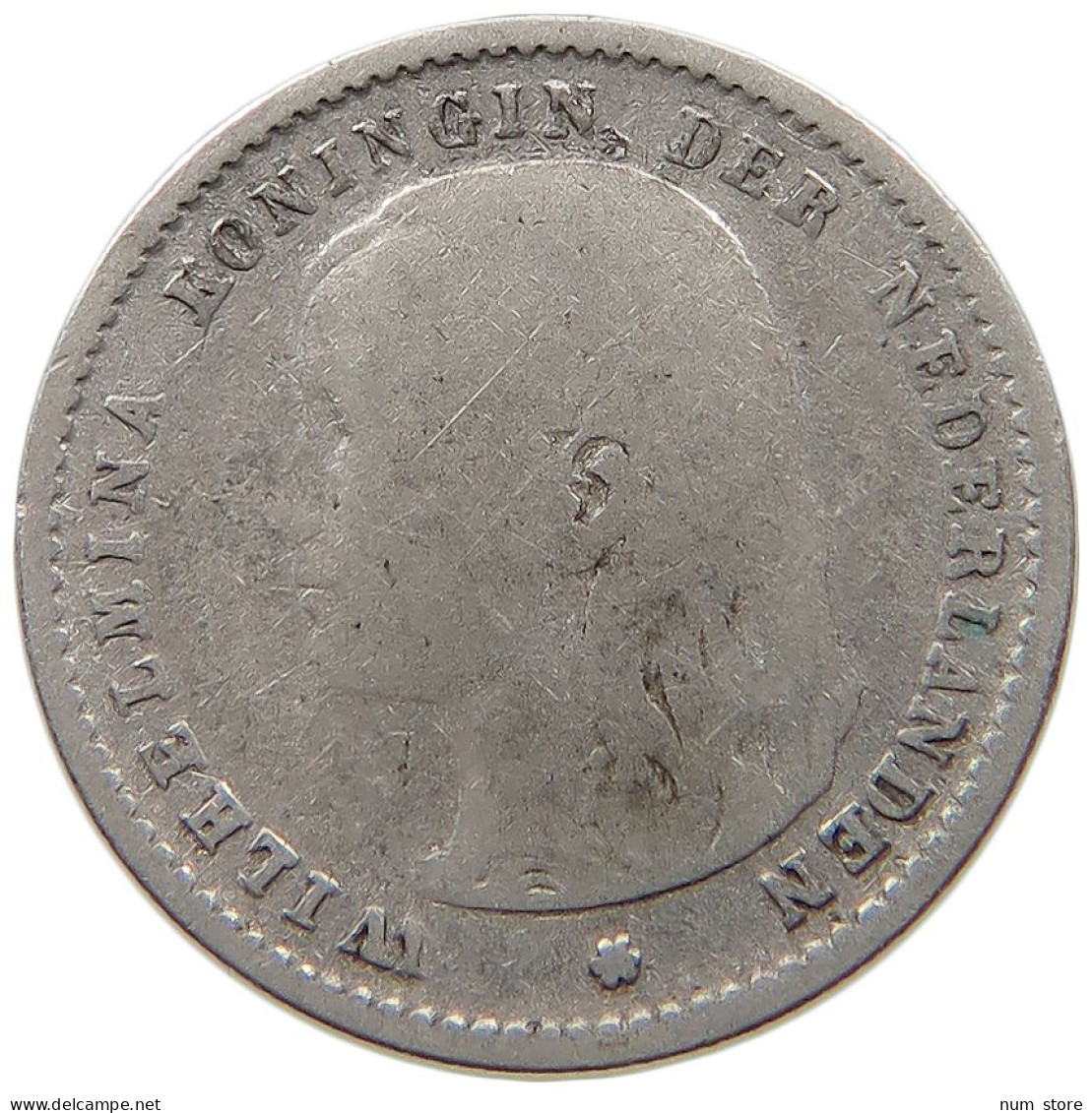 NETHERLANDS 10 CENTS 1893 #a033 0239 - 10 Cent