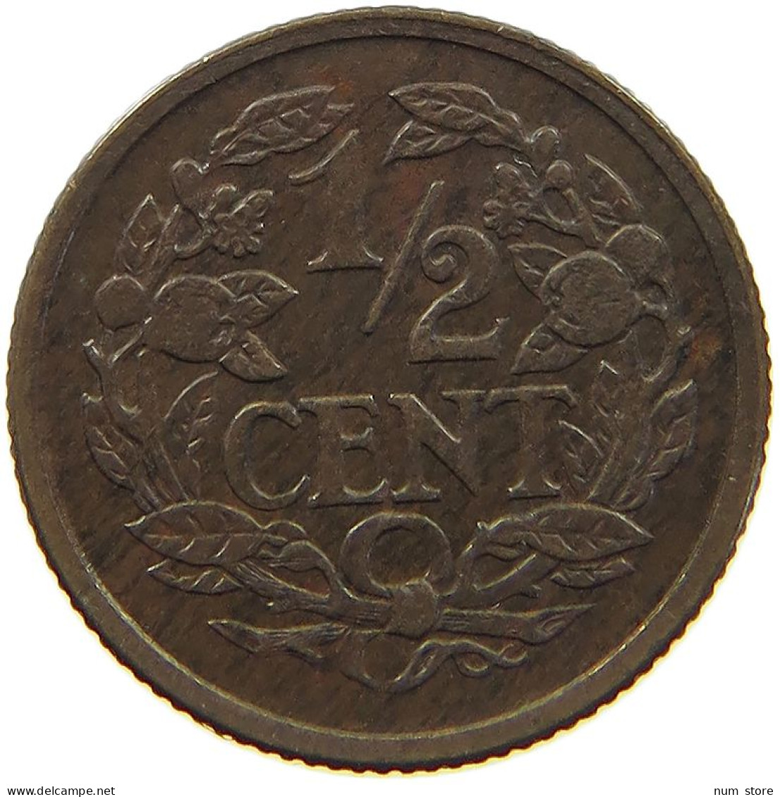 NETHERLANDS 1/2 CENT 1940 TOP #c022 0719 - 0.5 Centavos